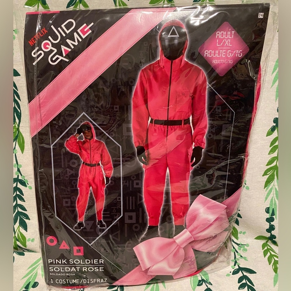Squid Game Pink Soldier Costume size Adult L/XL